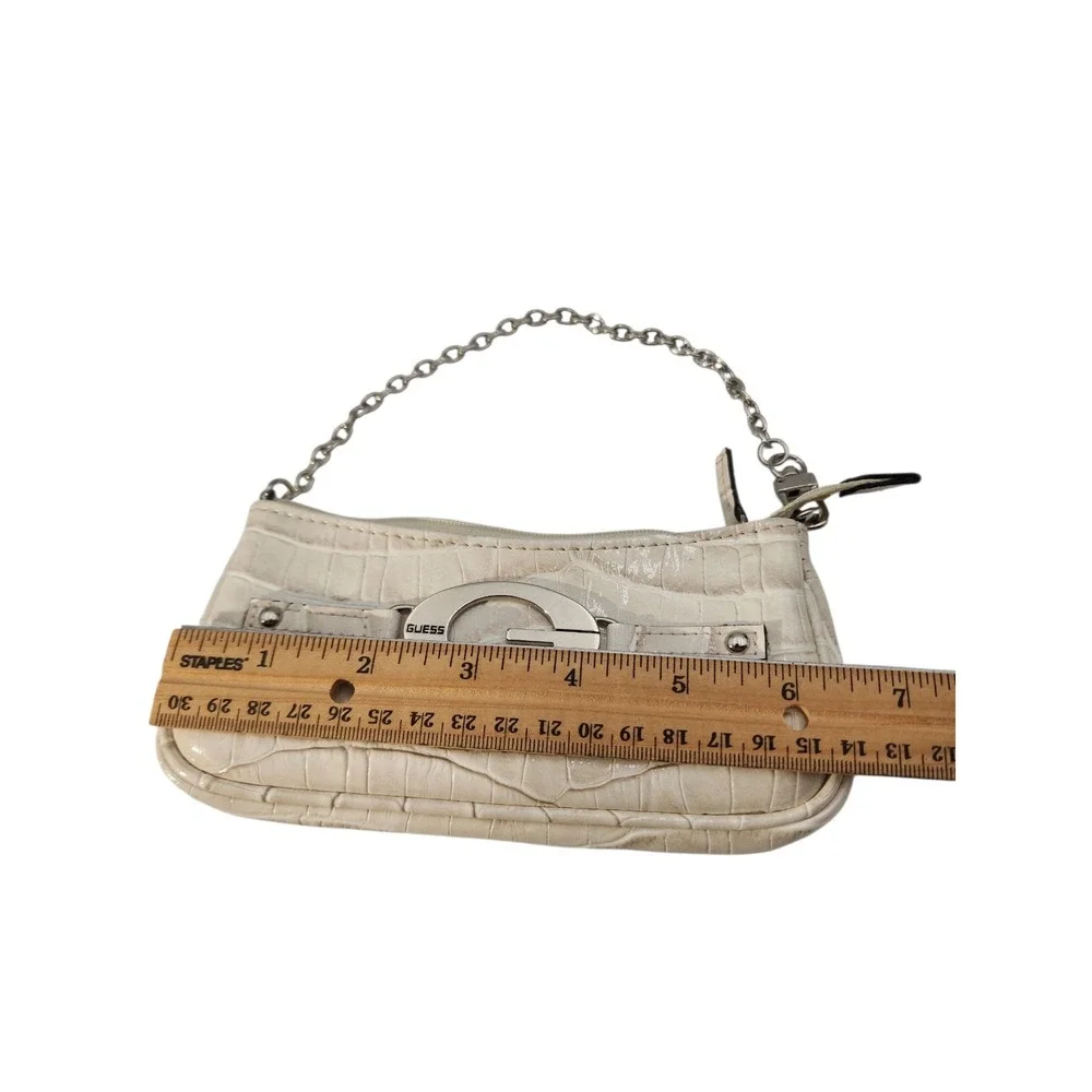 Guess Croc Print Micro Mini Handbag with chain handle - Picture 2 of 5